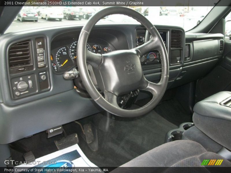 Summit White / Graphite 2001 Chevrolet Silverado 2500HD LS Extended Cab 4x4