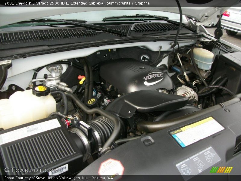 Summit White / Graphite 2001 Chevrolet Silverado 2500HD LS Extended Cab 4x4