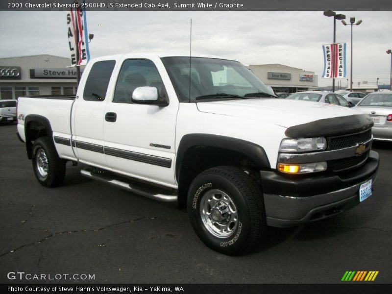 Summit White / Graphite 2001 Chevrolet Silverado 2500HD LS Extended Cab 4x4