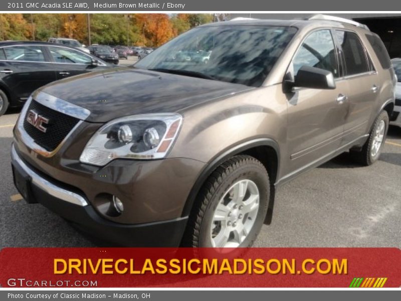 Medium Brown Metallic / Ebony 2011 GMC Acadia SLE AWD