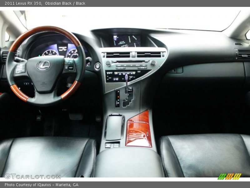 Obsidian Black / Black 2011 Lexus RX 350