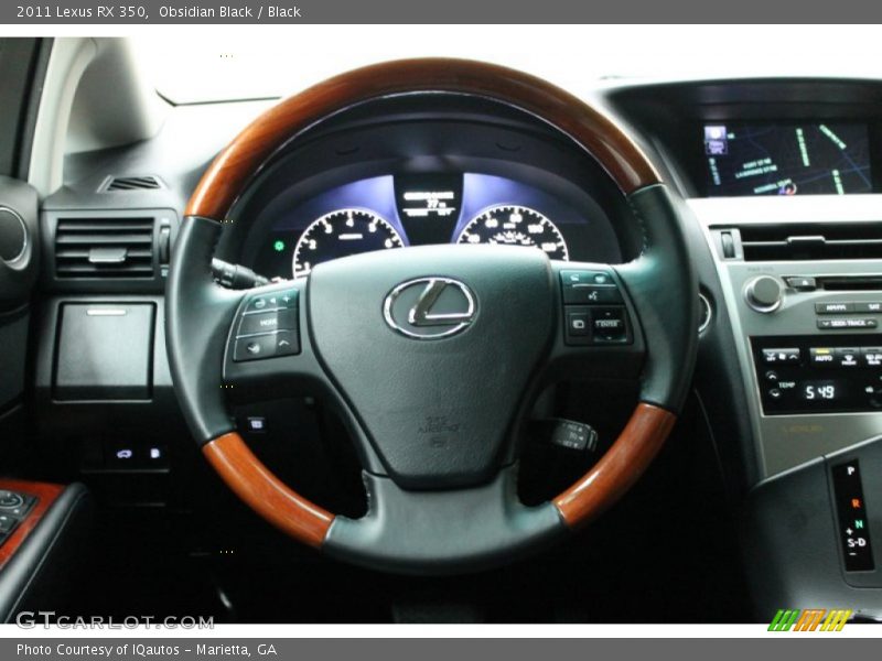 Obsidian Black / Black 2011 Lexus RX 350
