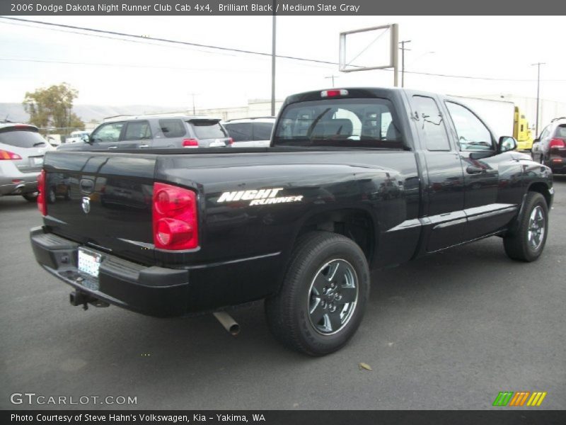 Brilliant Black / Medium Slate Gray 2006 Dodge Dakota Night Runner Club Cab 4x4