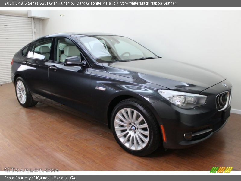 Dark Graphite Metallic / Ivory White/Black Nappa Leather 2010 BMW 5 Series 535i Gran Turismo