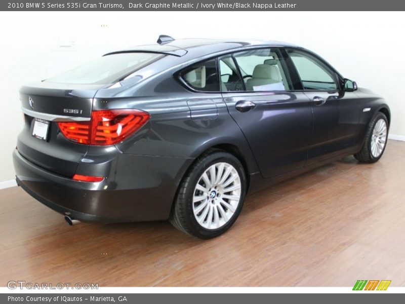 Dark Graphite Metallic / Ivory White/Black Nappa Leather 2010 BMW 5 Series 535i Gran Turismo
