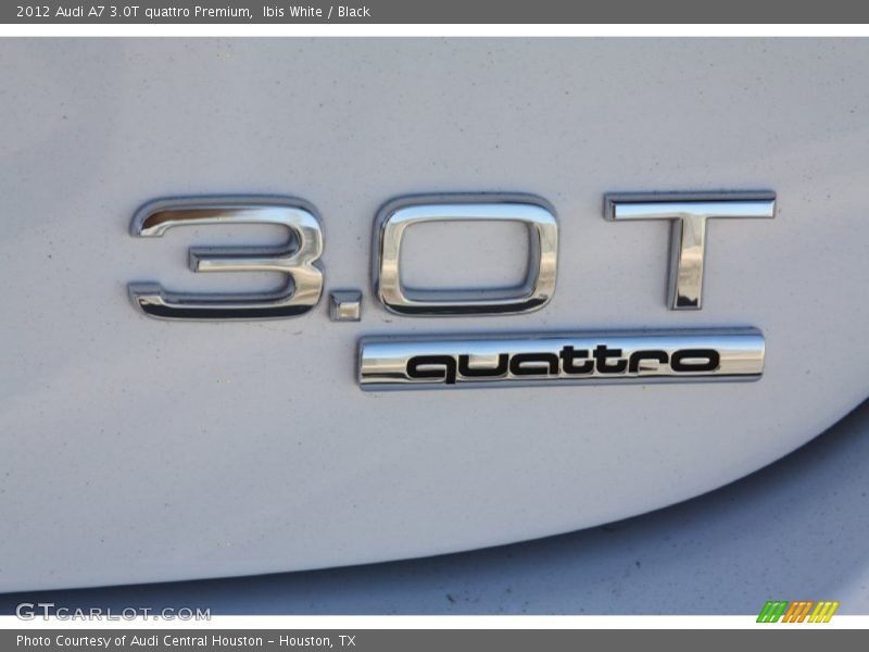 Ibis White / Black 2012 Audi A7 3.0T quattro Premium