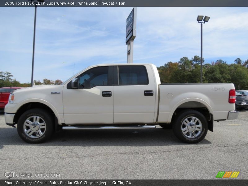 White Sand Tri-Coat / Tan 2008 Ford F150 Lariat SuperCrew 4x4