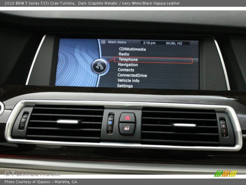 Dark Graphite Metallic / Ivory White/Black Nappa Leather 2010 BMW 5 Series 535i Gran Turismo