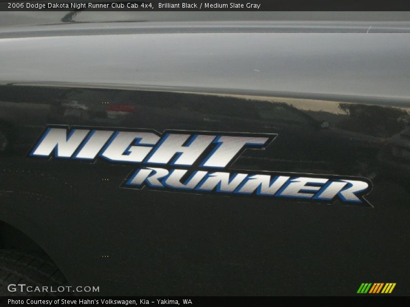 Brilliant Black / Medium Slate Gray 2006 Dodge Dakota Night Runner Club Cab 4x4