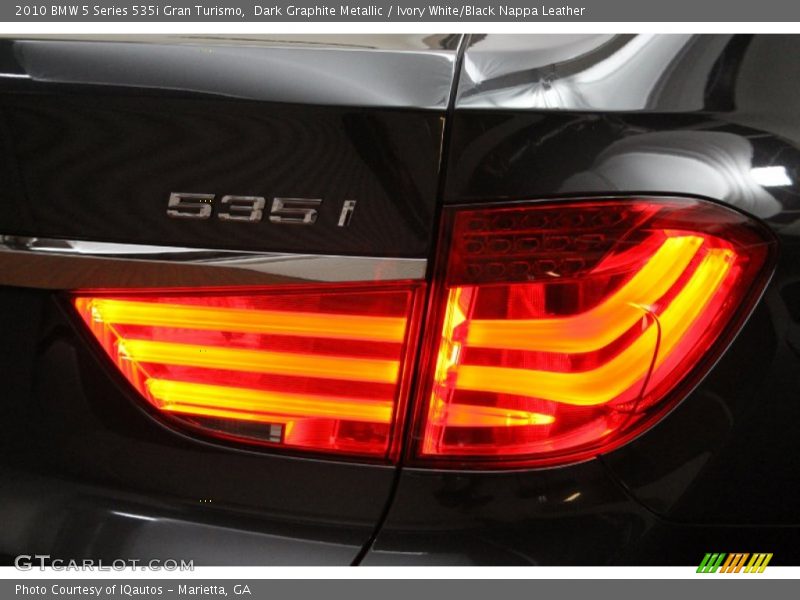 Dark Graphite Metallic / Ivory White/Black Nappa Leather 2010 BMW 5 Series 535i Gran Turismo
