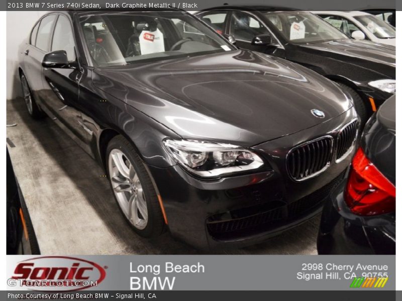 Dark Graphite Metallic II / Black 2013 BMW 7 Series 740i Sedan