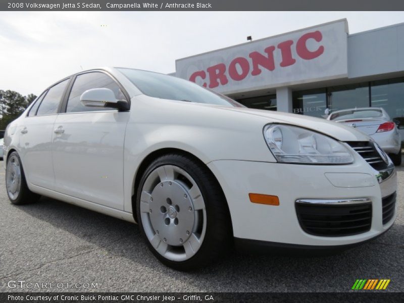 Campanella White / Anthracite Black 2008 Volkswagen Jetta S Sedan