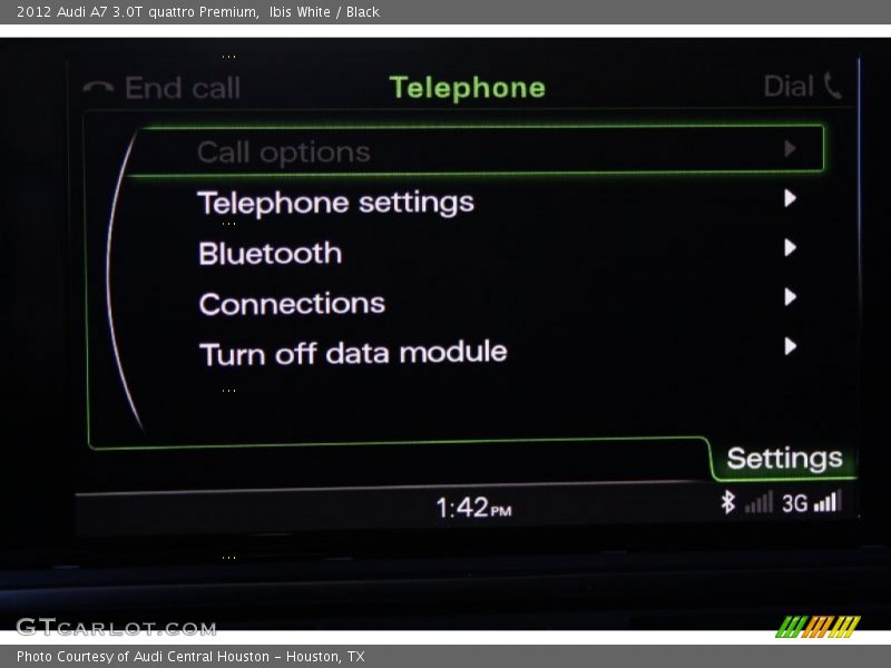 Ibis White / Black 2012 Audi A7 3.0T quattro Premium