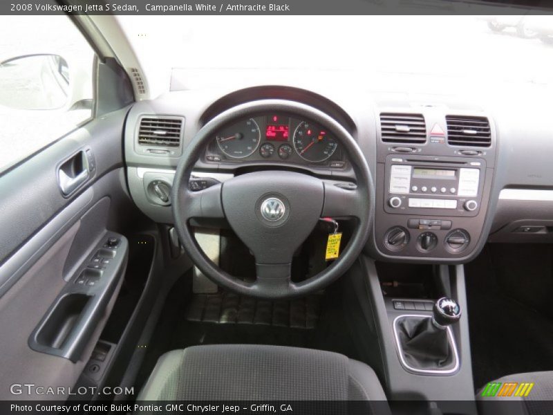 Campanella White / Anthracite Black 2008 Volkswagen Jetta S Sedan