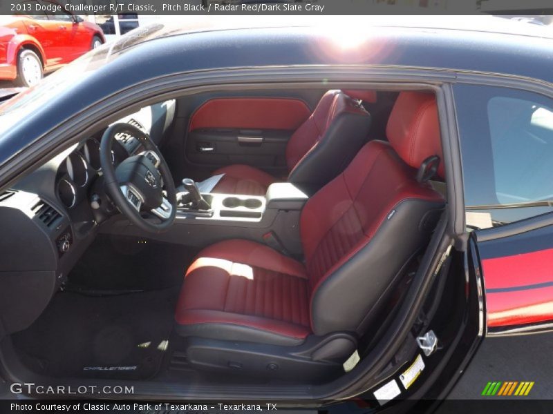 Front Seat of 2013 Challenger R/T Classic