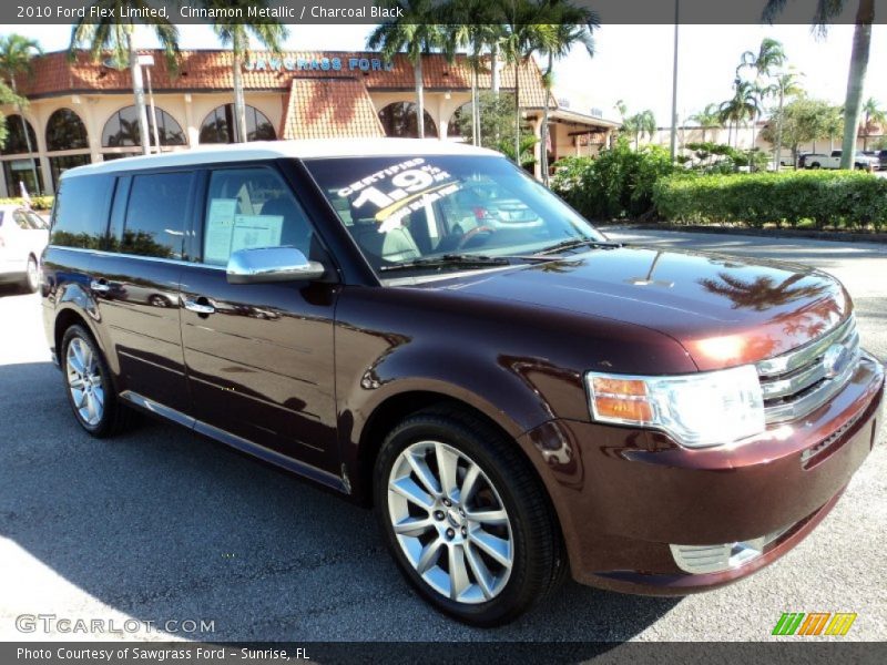 Cinnamon Metallic / Charcoal Black 2010 Ford Flex Limited