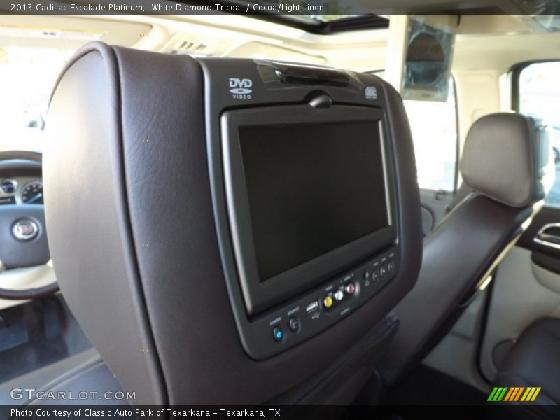 White Diamond Tricoat / Cocoa/Light Linen 2013 Cadillac Escalade Platinum