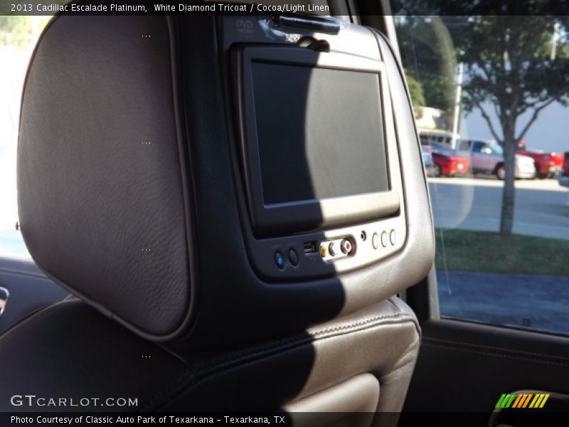 White Diamond Tricoat / Cocoa/Light Linen 2013 Cadillac Escalade Platinum
