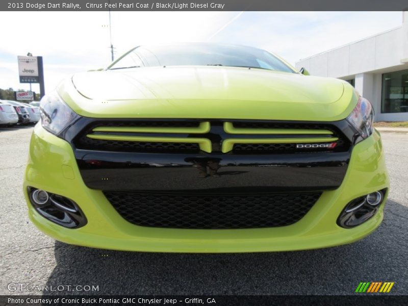 Citrus Peel Pearl Coat / Black/Light Diesel Gray 2013 Dodge Dart Rallye
