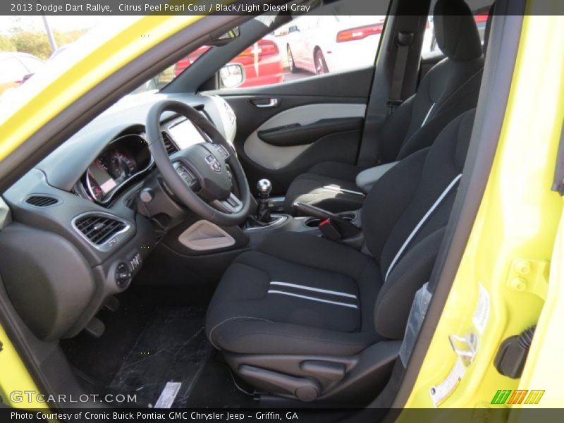  2013 Dart Rallye Black/Light Diesel Gray Interior