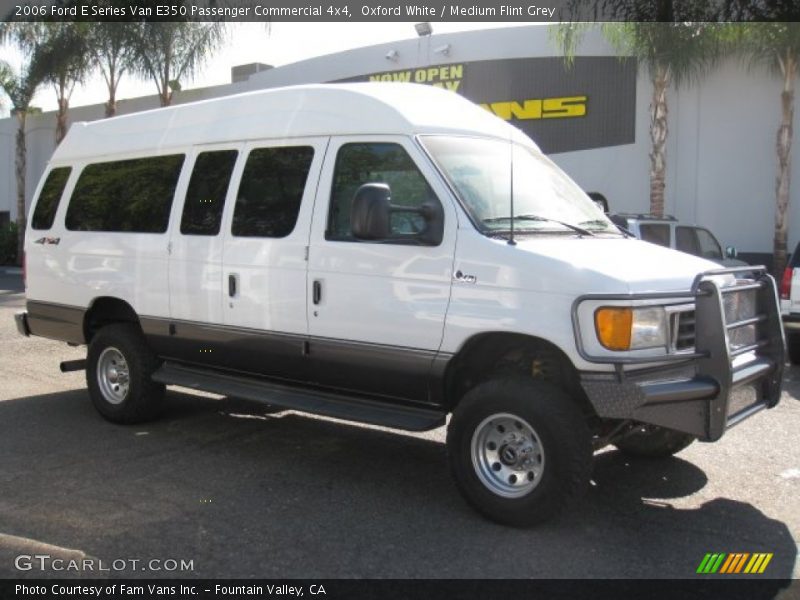 Oxford White / Medium Flint Grey 2006 Ford E Series Van E350 Passenger Commercial 4x4