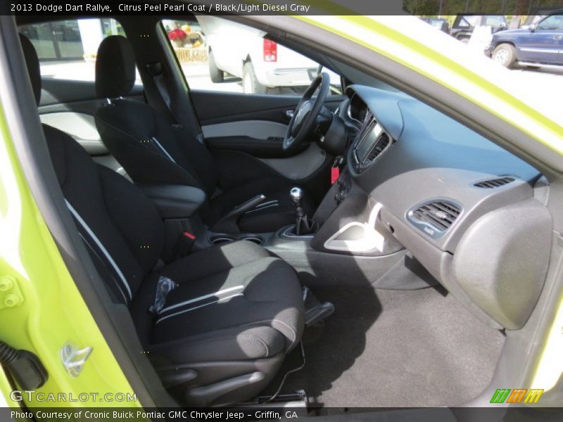 Citrus Peel Pearl Coat / Black/Light Diesel Gray 2013 Dodge Dart Rallye