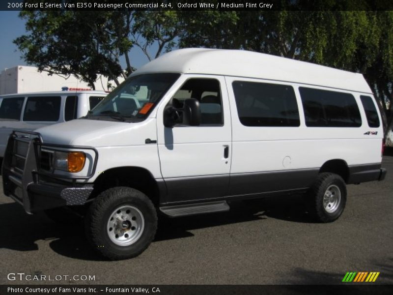 Oxford White / Medium Flint Grey 2006 Ford E Series Van E350 Passenger Commercial 4x4