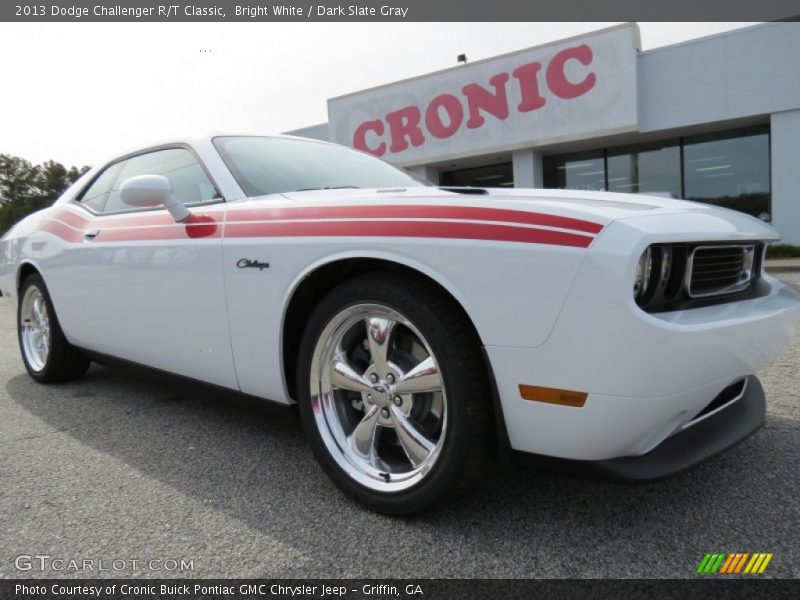 Bright White / Dark Slate Gray 2013 Dodge Challenger R/T Classic