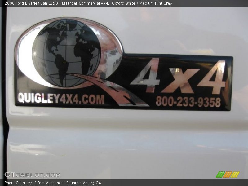 Oxford White / Medium Flint Grey 2006 Ford E Series Van E350 Passenger Commercial 4x4
