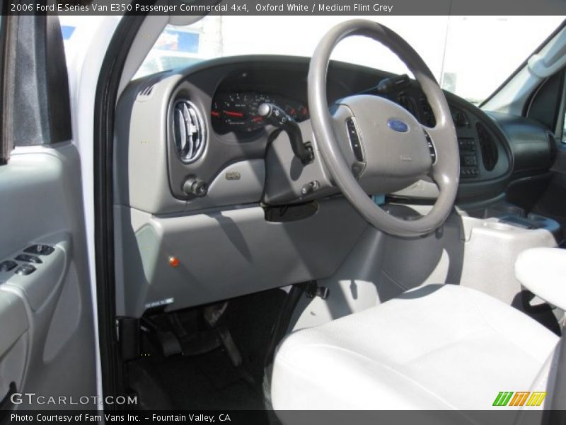 Oxford White / Medium Flint Grey 2006 Ford E Series Van E350 Passenger Commercial 4x4