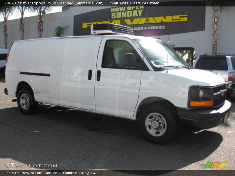 Summit White / Medium Pewter 2007 Chevrolet Express 3500 Extended Commercial Van