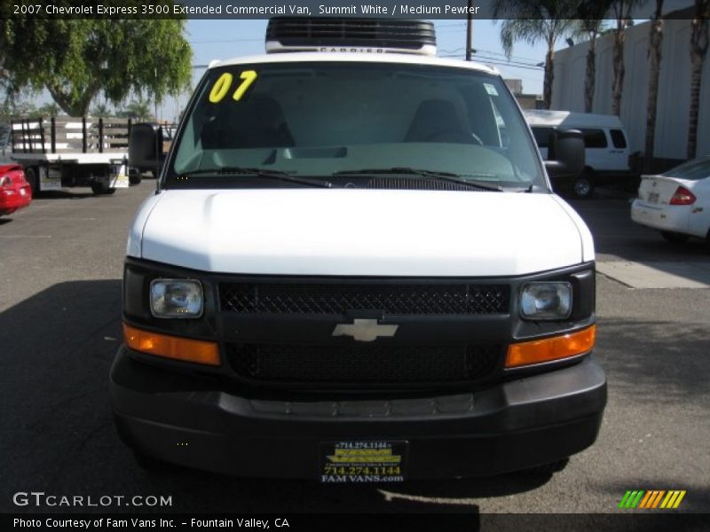 Summit White / Medium Pewter 2007 Chevrolet Express 3500 Extended Commercial Van