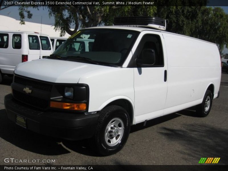 Summit White / Medium Pewter 2007 Chevrolet Express 3500 Extended Commercial Van
