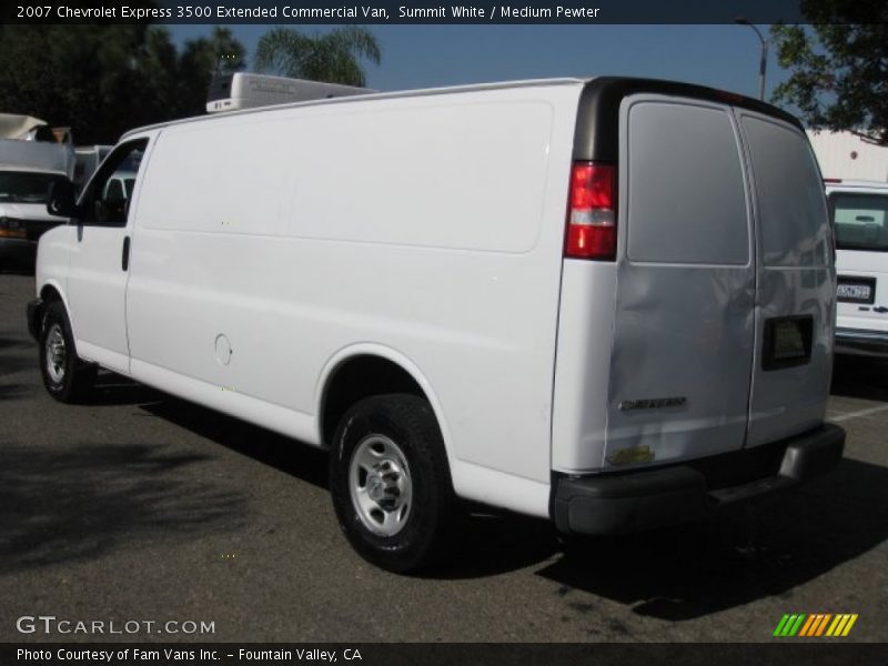 Summit White / Medium Pewter 2007 Chevrolet Express 3500 Extended Commercial Van