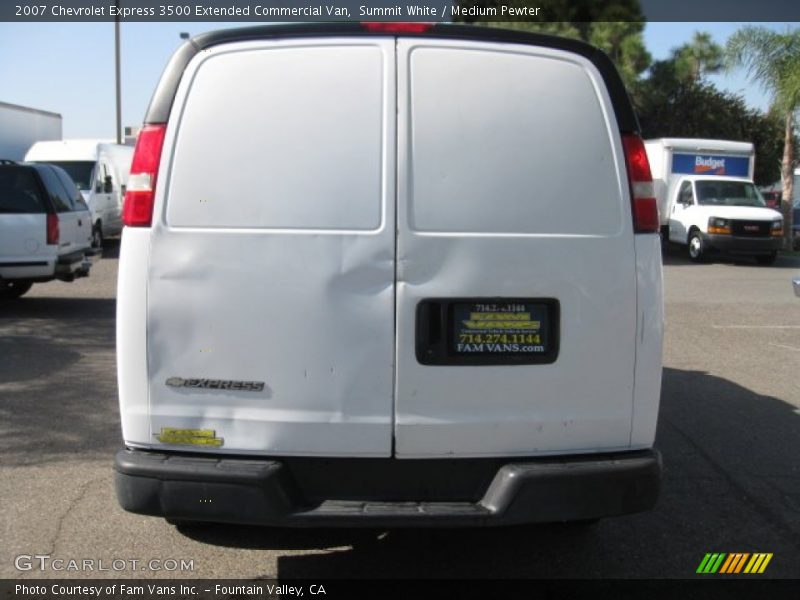 Summit White / Medium Pewter 2007 Chevrolet Express 3500 Extended Commercial Van