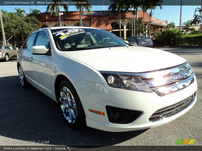 White Suede / Medium Light Stone 2010 Ford Fusion SE