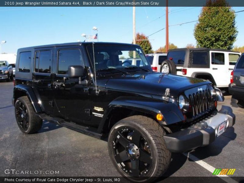 Black / Dark Slate Gray/Medium Slate Gray 2010 Jeep Wrangler Unlimited Sahara 4x4