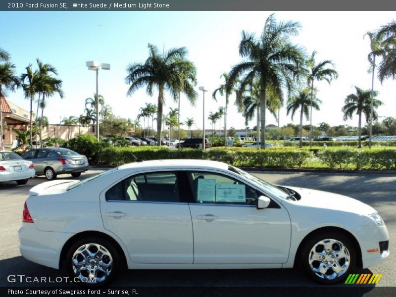 White Suede / Medium Light Stone 2010 Ford Fusion SE