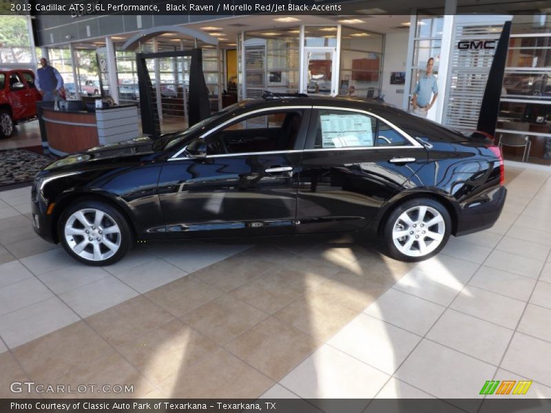 Black Raven / Morello Red/Jet Black Accents 2013 Cadillac ATS 3.6L Performance