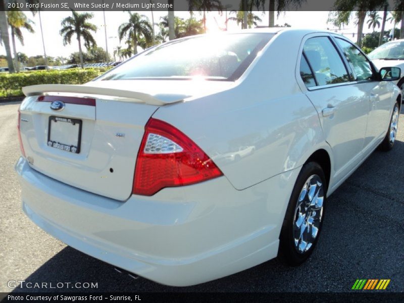 White Suede / Medium Light Stone 2010 Ford Fusion SE