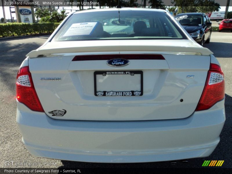 White Suede / Medium Light Stone 2010 Ford Fusion SE