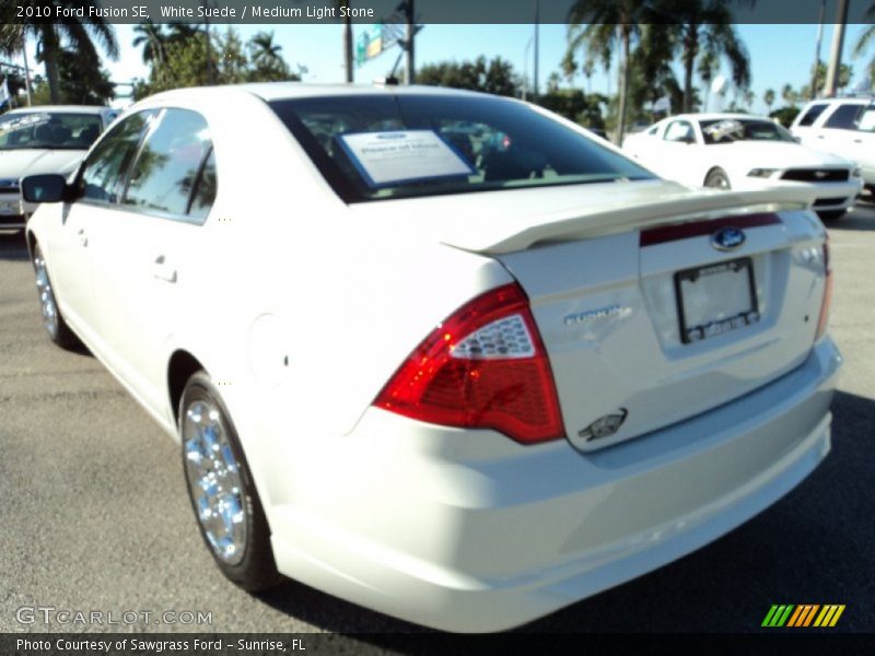 White Suede / Medium Light Stone 2010 Ford Fusion SE