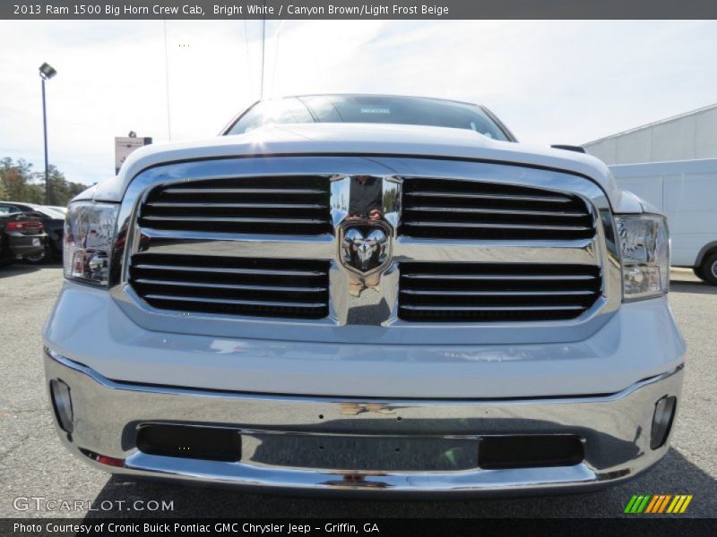 Bright White / Canyon Brown/Light Frost Beige 2013 Ram 1500 Big Horn Crew Cab