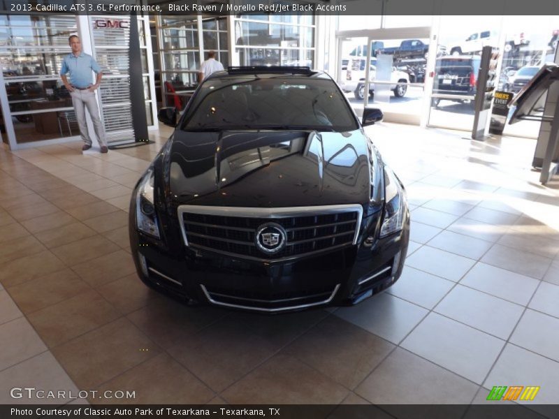Black Raven / Morello Red/Jet Black Accents 2013 Cadillac ATS 3.6L Performance