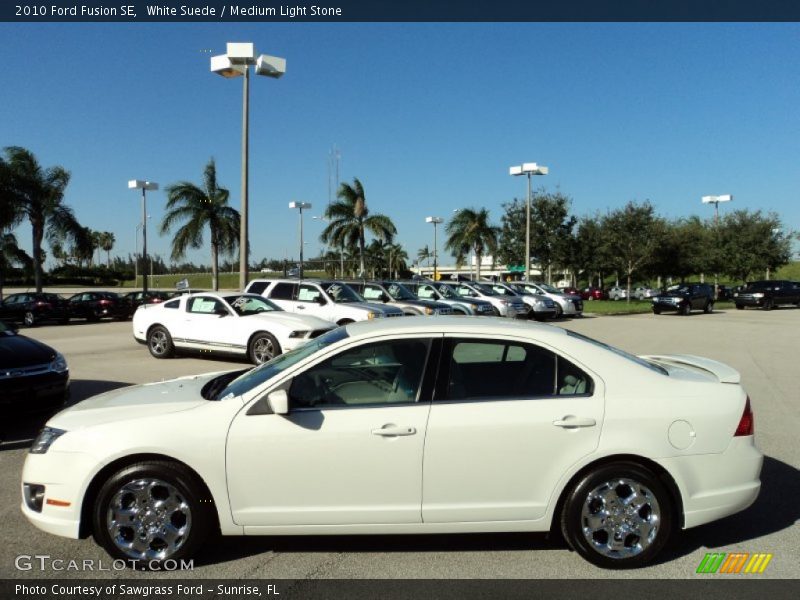 White Suede / Medium Light Stone 2010 Ford Fusion SE