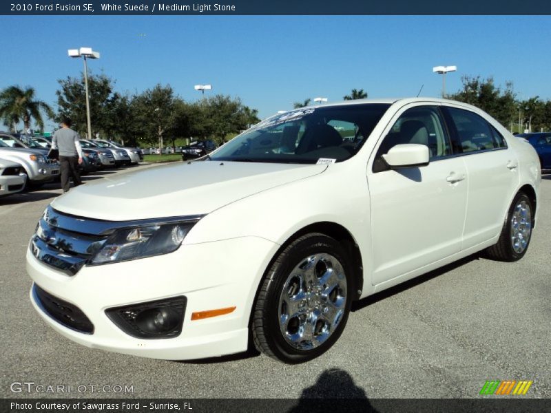 White Suede / Medium Light Stone 2010 Ford Fusion SE