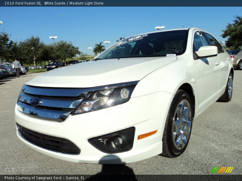 White Suede / Medium Light Stone 2010 Ford Fusion SE