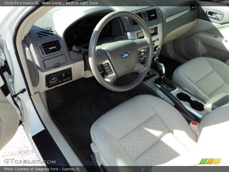 White Suede / Medium Light Stone 2010 Ford Fusion SE