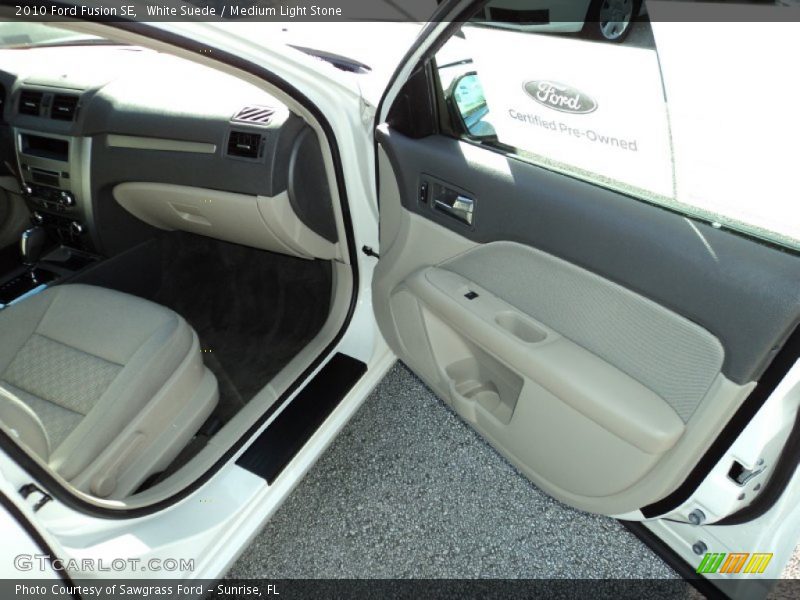 White Suede / Medium Light Stone 2010 Ford Fusion SE