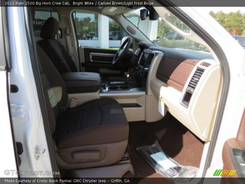 Bright White / Canyon Brown/Light Frost Beige 2013 Ram 1500 Big Horn Crew Cab